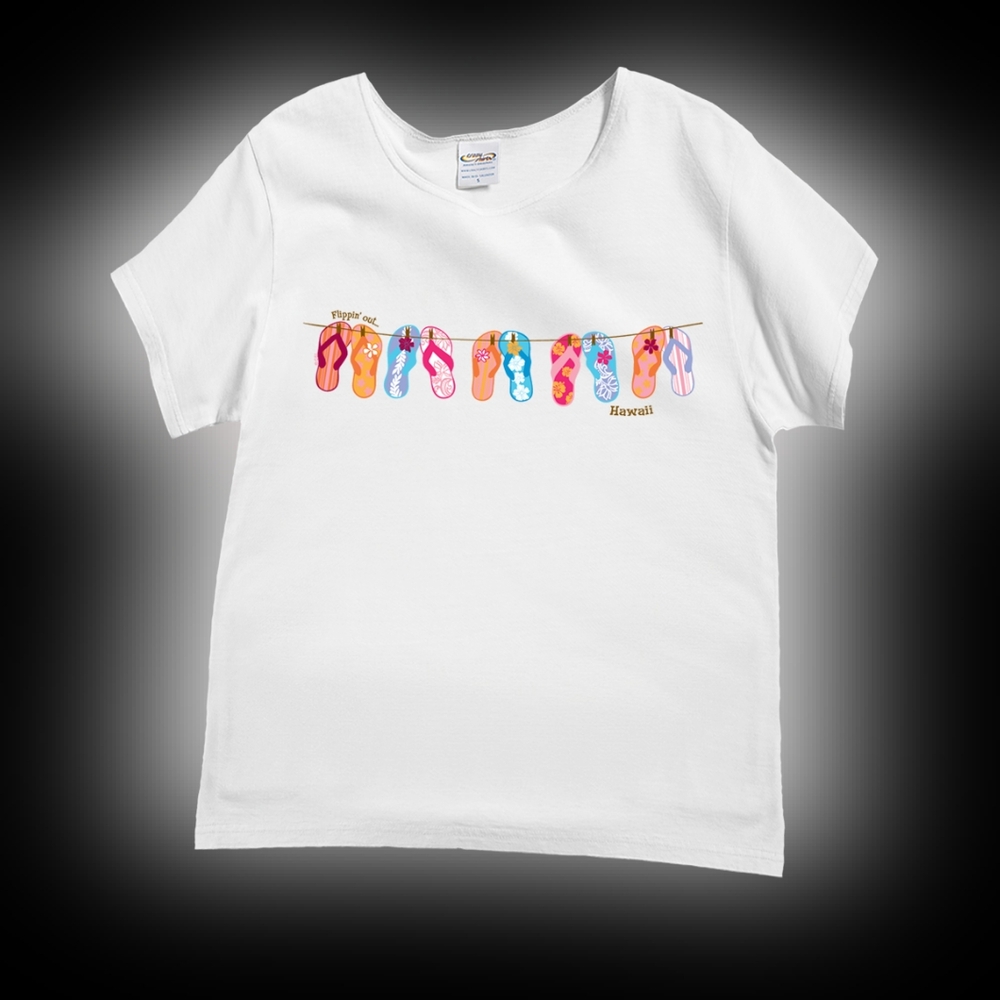 Crazy Shirts Women's White Flippin Out Short Sleeve Scope Neck Tshirt M